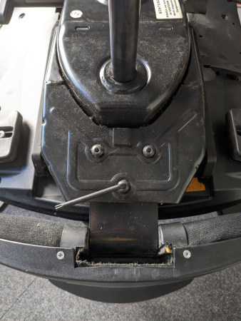 Backrest must be removed: three screws